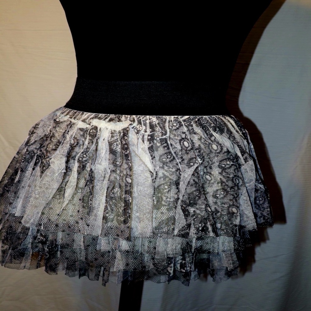 Ruffled Lace Skater Skirt